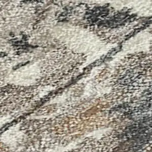 Photo of Taupe And Beige Abstract Washable Indoor Outdoor Area Rug