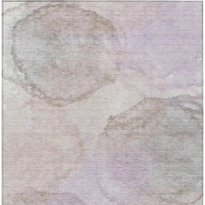 Taupe And Beige Abstract Washable Indoor Outdoor Area Rug Photo 3