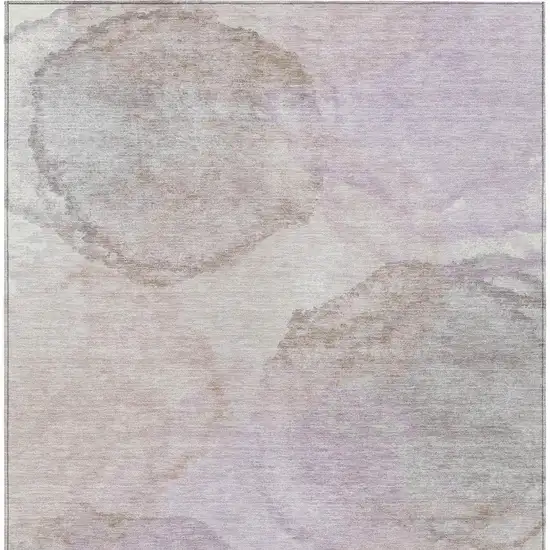 Taupe And Beige Abstract Washable Indoor Outdoor Area Rug Photo 3