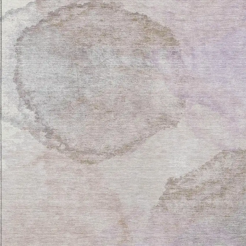 Taupe And Beige Abstract Washable Indoor Outdoor Area Rug Photo 2