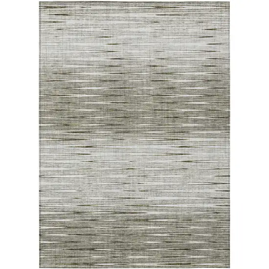 Taupe And Beige Abstract Washable Indoor Outdoor Area Rug Photo 2
