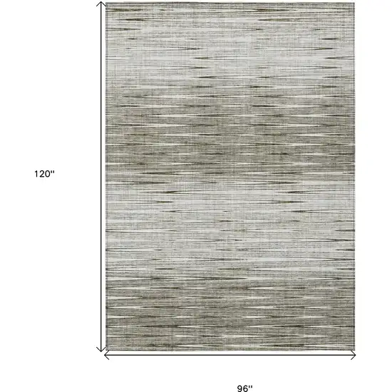 Taupe And Beige Abstract Washable Indoor Outdoor Area Rug Photo 3