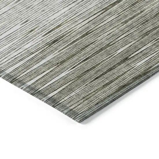 Taupe And Beige Abstract Washable Indoor Outdoor Area Rug Photo 5