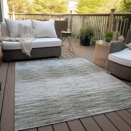 Taupe And Beige Abstract Washable Indoor Outdoor Area Rug Photo 8