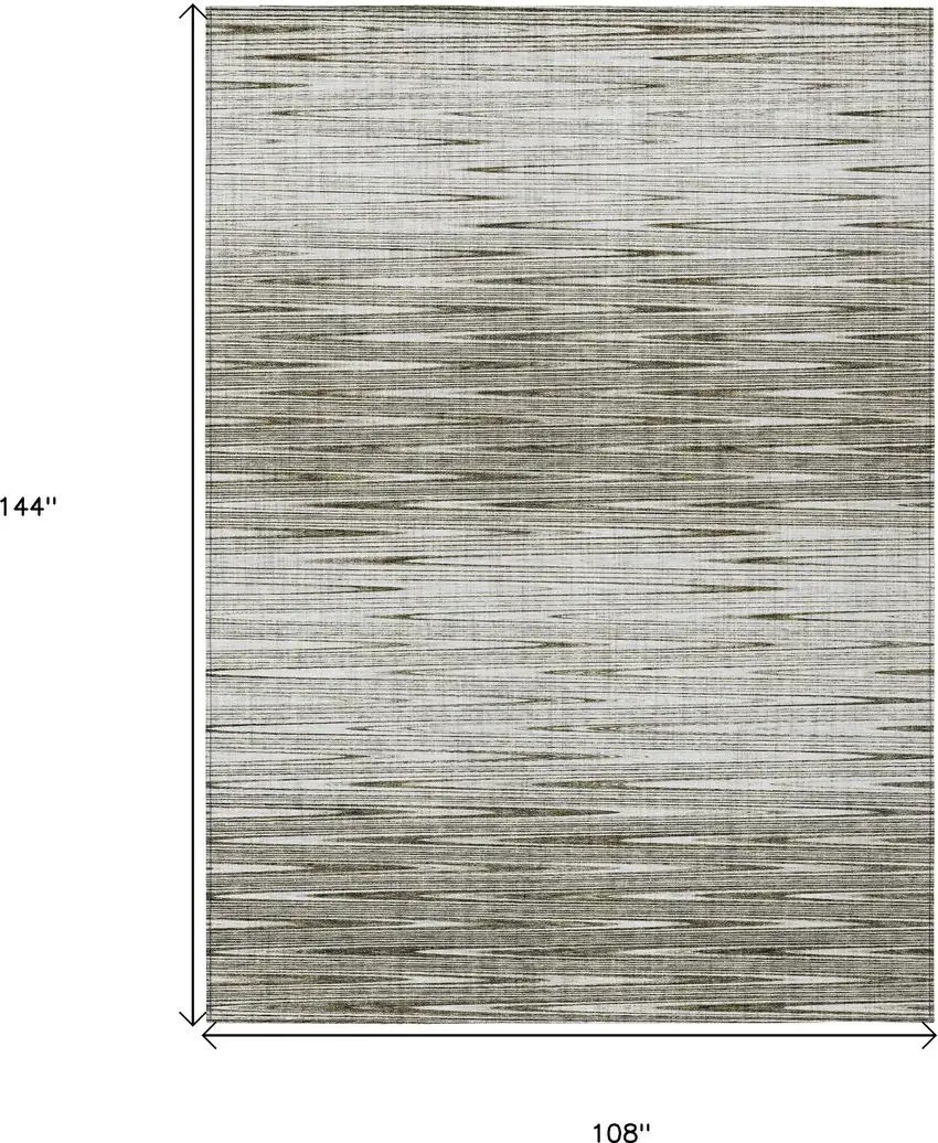 Taupe And Beige Abstract Washable Indoor Outdoor Area Rug Photo 3