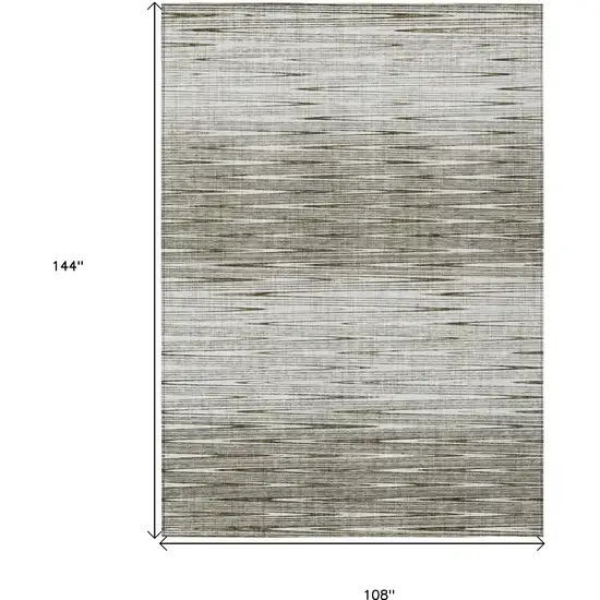 Taupe And Beige Abstract Washable Indoor Outdoor Area Rug Photo 3