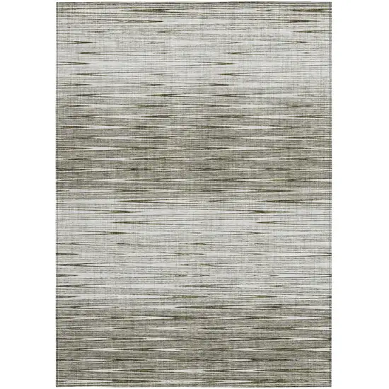 Taupe And Beige Abstract Washable Indoor Outdoor Area Rug Photo 7