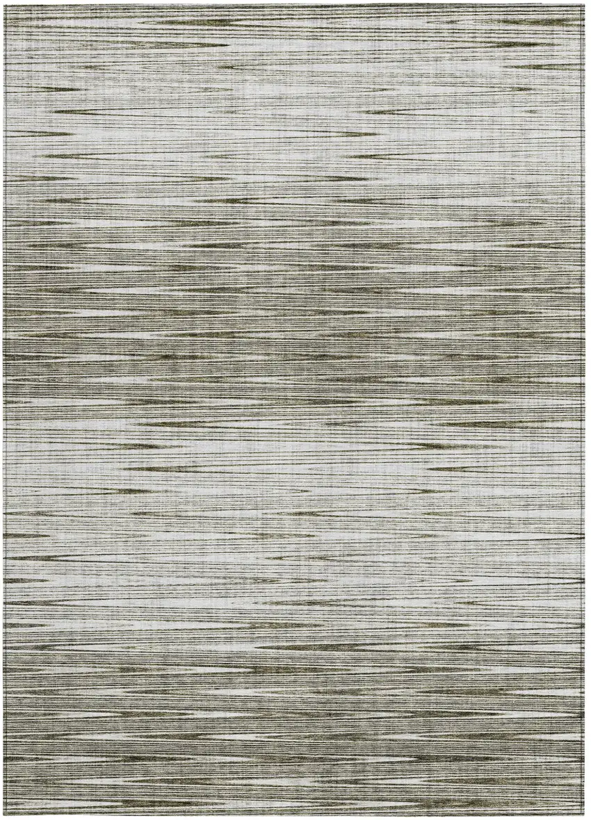 Taupe And Beige Abstract Washable Indoor Outdoor Area Rug Photo 7