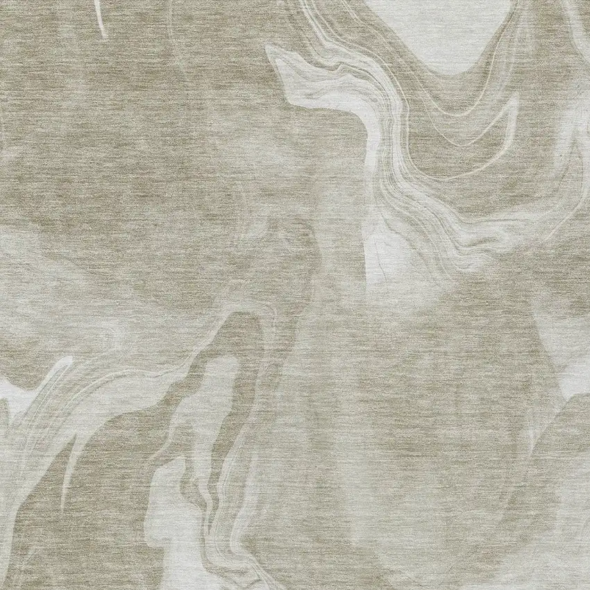 Taupe And Beige Abstract Washable Indoor Outdoor Area Rug Photo 6