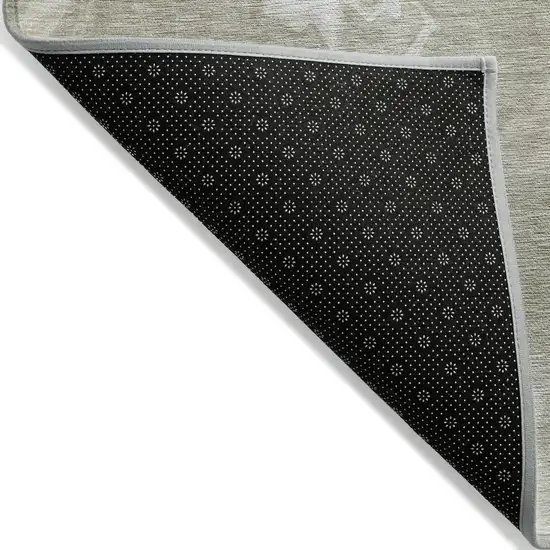 Taupe And Beige Abstract Washable Indoor Outdoor Area Rug Photo 4