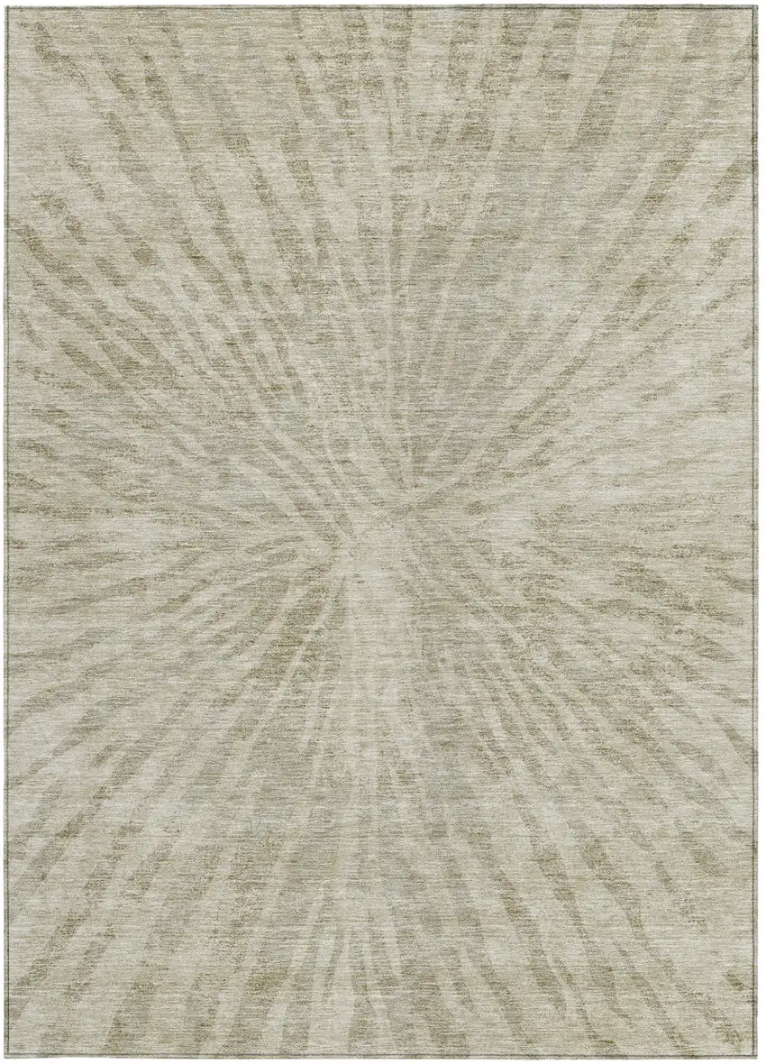 Taupe And Beige Abstract Washable Indoor Outdoor Area Rug Photo 6