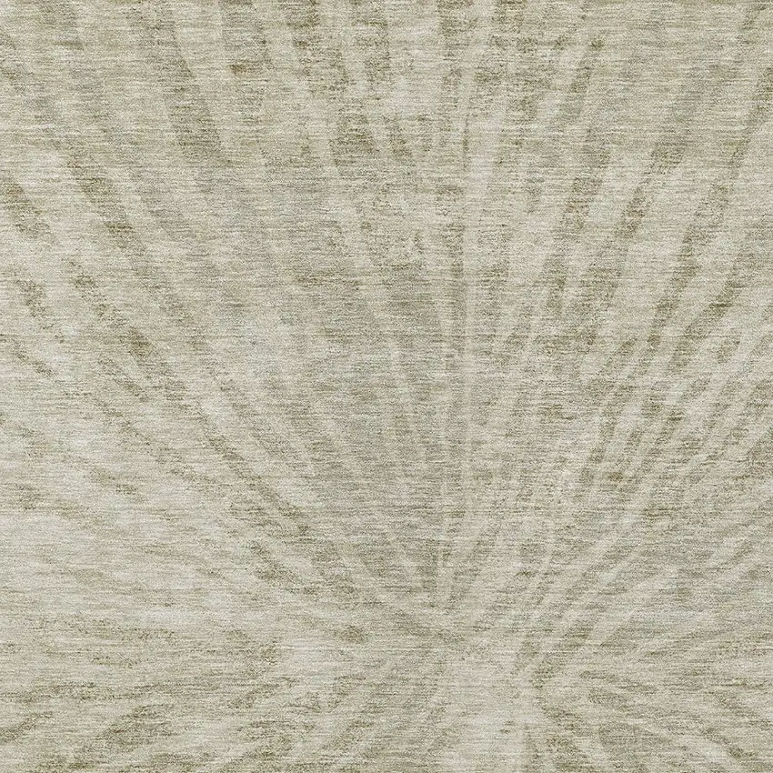 Taupe And Beige Abstract Washable Indoor Outdoor Area Rug Photo 6