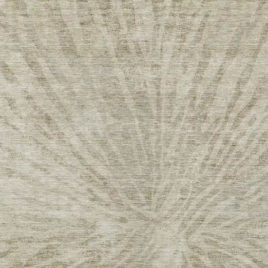 Taupe And Beige Abstract Washable Indoor Outdoor Area Rug Photo 6