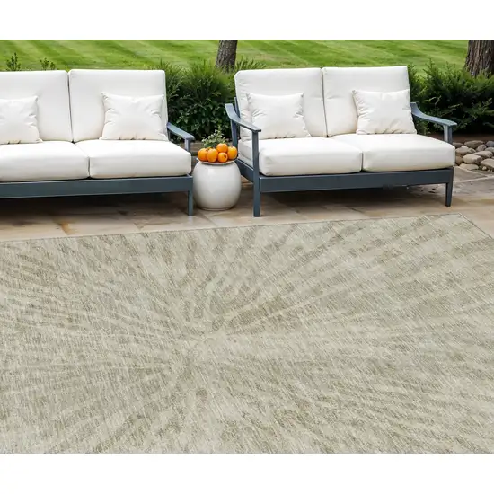 Taupe And Beige Abstract Washable Indoor Outdoor Area Rug Photo 1