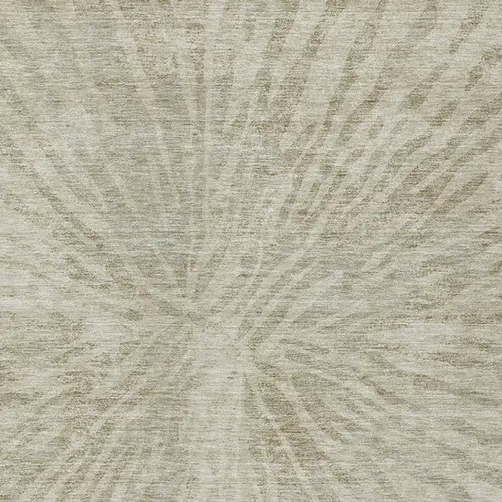 Taupe And Beige Abstract Washable Indoor Outdoor Area Rug Photo 6