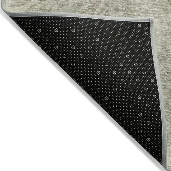 Taupe And Beige Abstract Washable Indoor Outdoor Area Rug Photo 4
