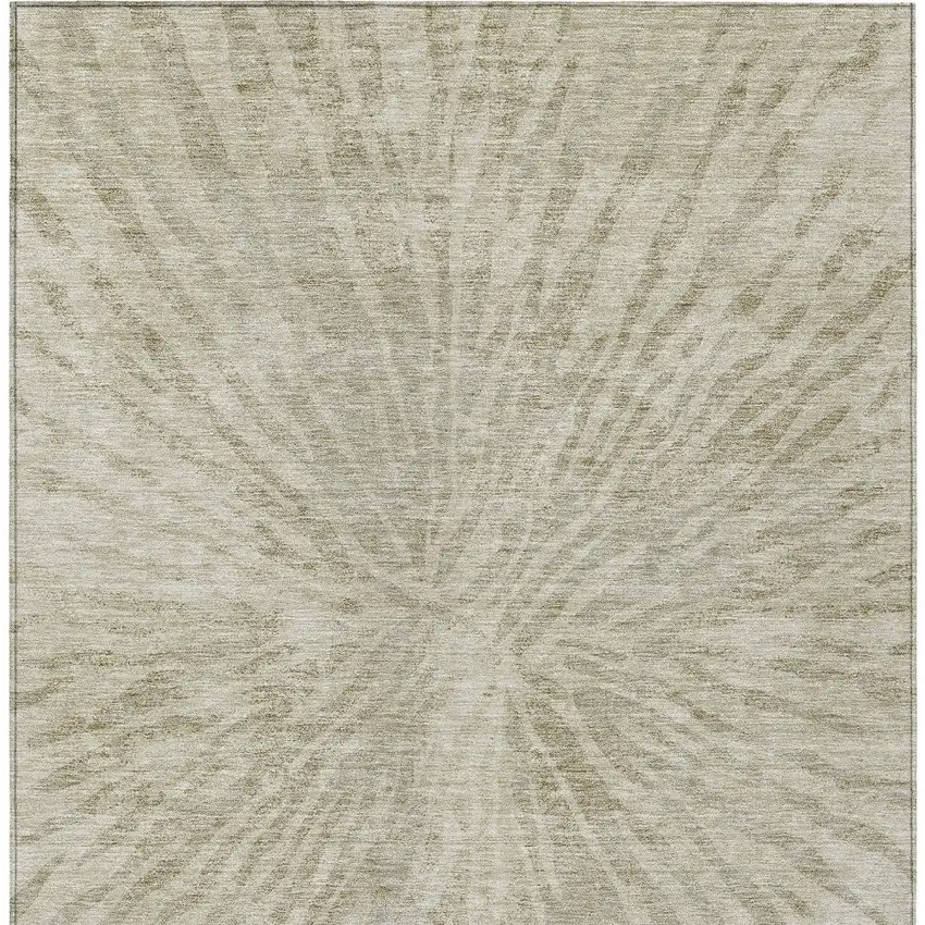 Taupe And Beige Abstract Washable Indoor Outdoor Area Rug Photo 7