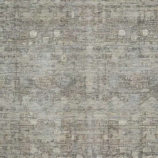 Taupe And Beige Geometric Washable Area Rug With UV Protection Photo 2