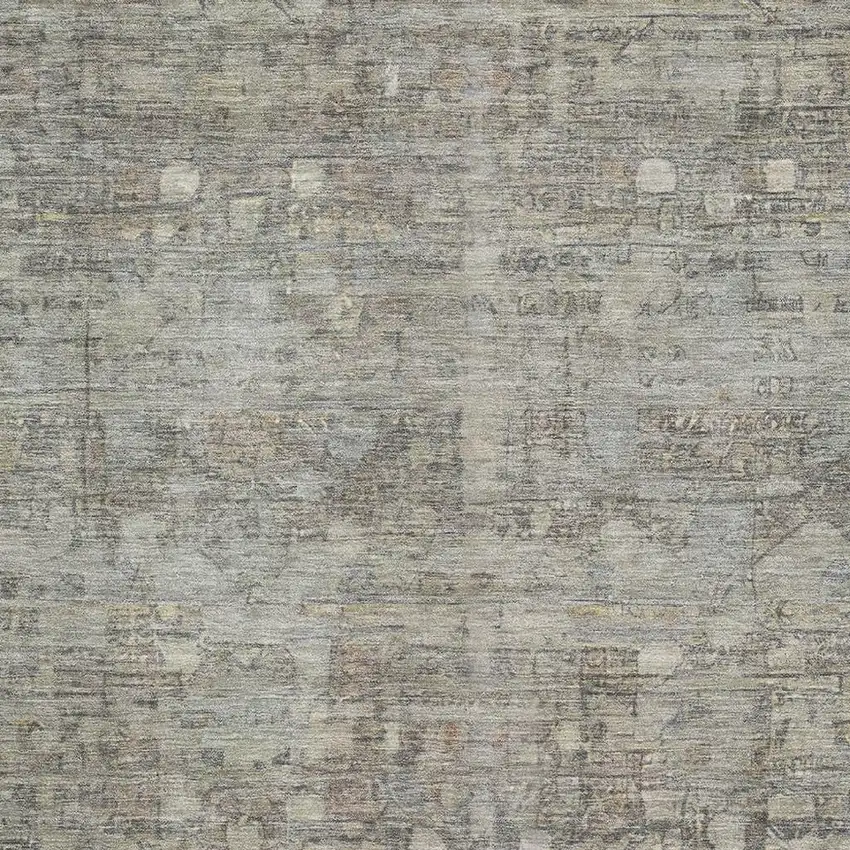 Taupe And Beige Geometric Washable Area Rug With UV Protection Photo 2