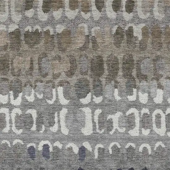 Taupe And Beige Geometric Washable Indoor Outdoor Area Rug Photo 3