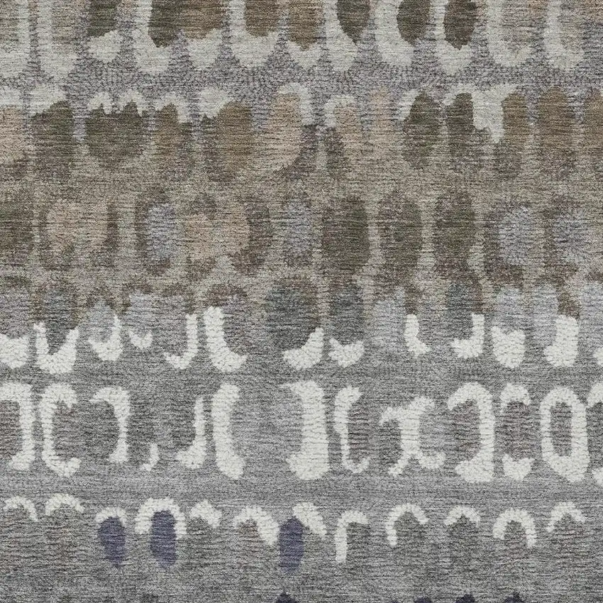 Taupe And Beige Geometric Washable Indoor Outdoor Area Rug Photo 3