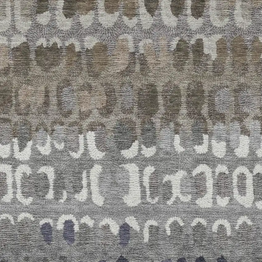 Taupe And Beige Geometric Washable Indoor Outdoor Area Rug Photo 3