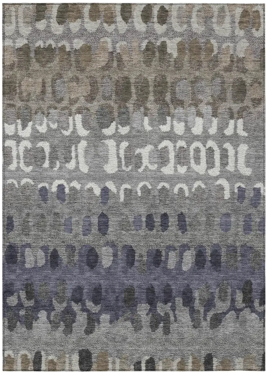 Taupe And Beige Geometric Washable Indoor Outdoor Area Rug Photo 2