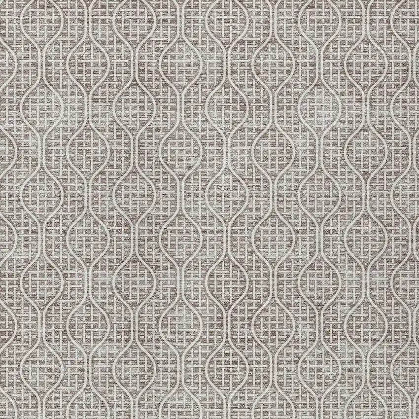 Taupe And Beige Geometric Washable Indoor Outdoor Area Rug Photo 6