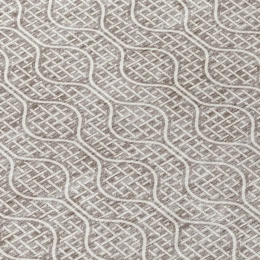 Taupe And Beige Geometric Washable Indoor Outdoor Area Rug Photo 5