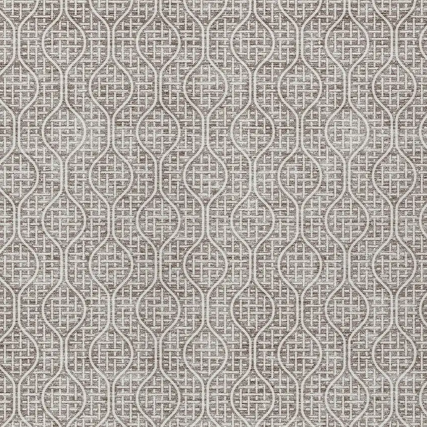 Taupe And Beige Geometric Washable Indoor Outdoor Area Rug Photo 6