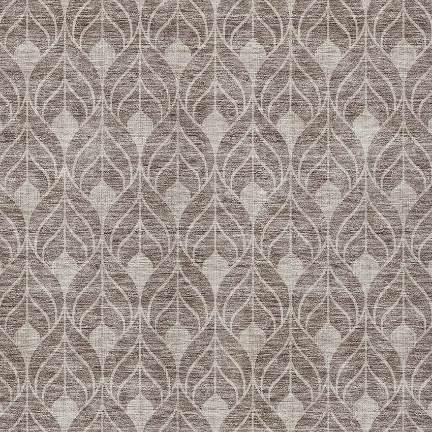 Taupe And Beige Geometric Washable Indoor Outdoor Area Rug Photo 5