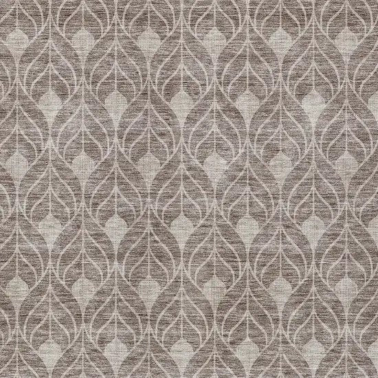 Taupe And Beige Geometric Washable Indoor Outdoor Area Rug Photo 5