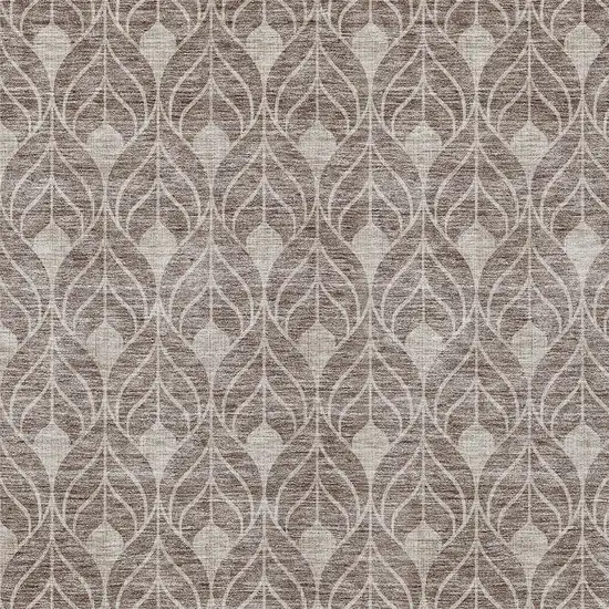 Taupe And Beige Geometric Washable Indoor Outdoor Area Rug Photo 5