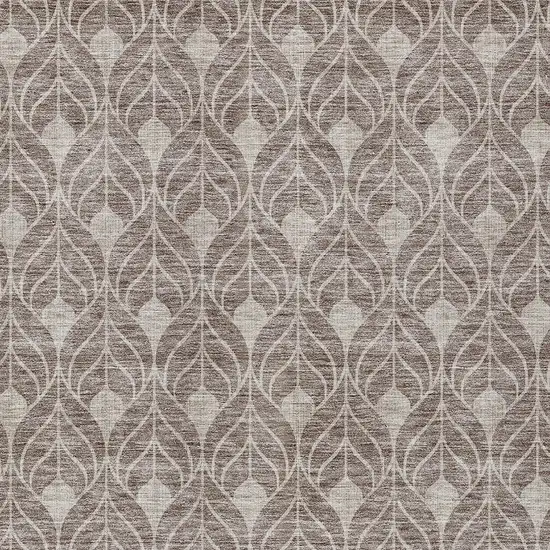 Taupe And Beige Geometric Washable Indoor Outdoor Area Rug Photo 5