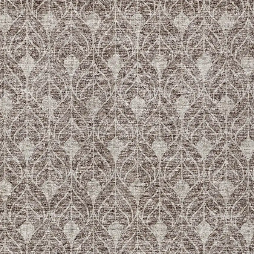 Taupe And Beige Geometric Washable Indoor Outdoor Area Rug Photo 5