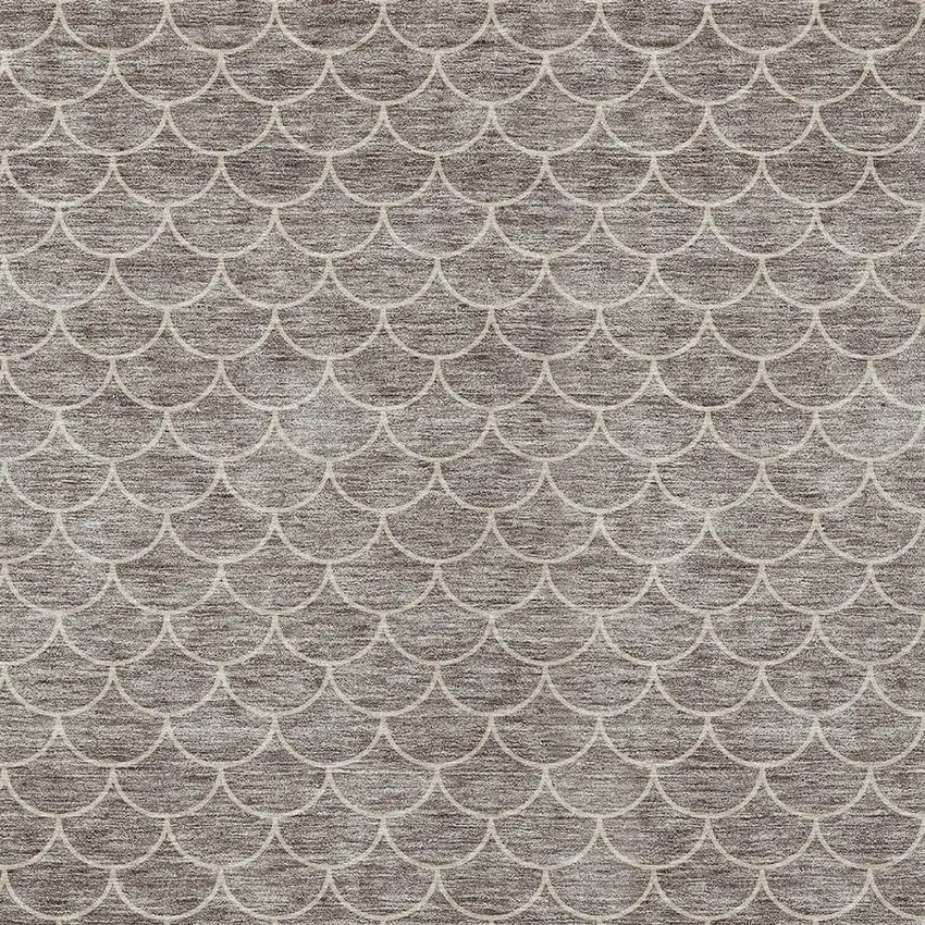 Taupe And Beige Geometric Washable Indoor Outdoor Area Rug Photo 5