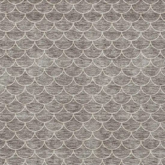 Taupe And Beige Geometric Washable Indoor Outdoor Area Rug Photo 5