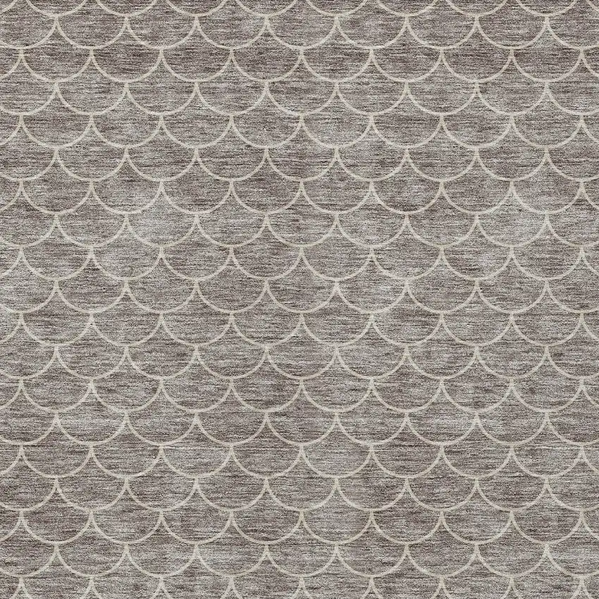 Taupe And Beige Geometric Washable Indoor Outdoor Area Rug Photo 5