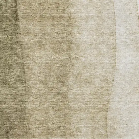 Taupe And Beige Ombre Washable Area Rug With UV Protection Photo 3