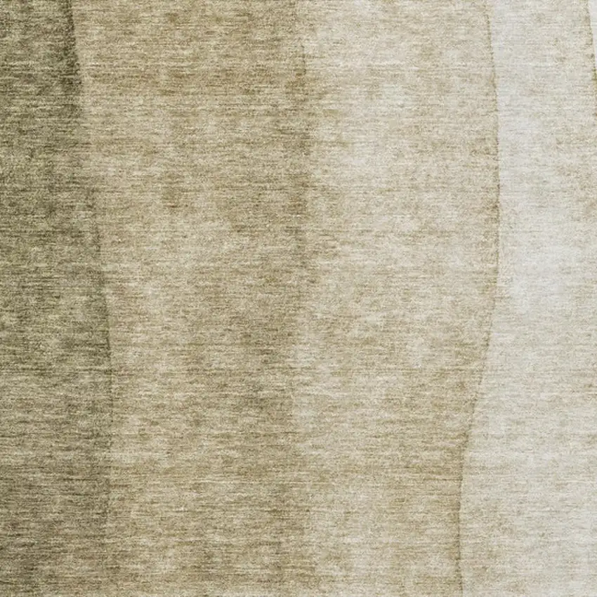 Taupe And Beige Ombre Washable Area Rug With UV Protection Photo 3