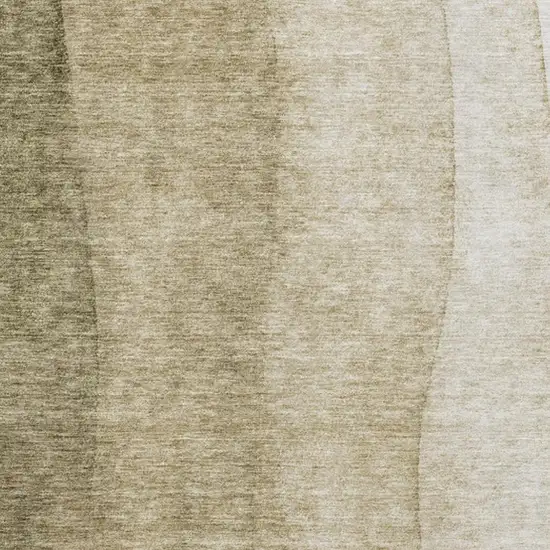 Taupe And Beige Ombre Washable Area Rug With UV Protection Photo 7