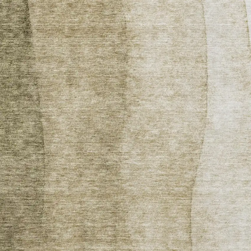 Taupe And Beige Ombre Washable Area Rug With UV Protection Photo 7