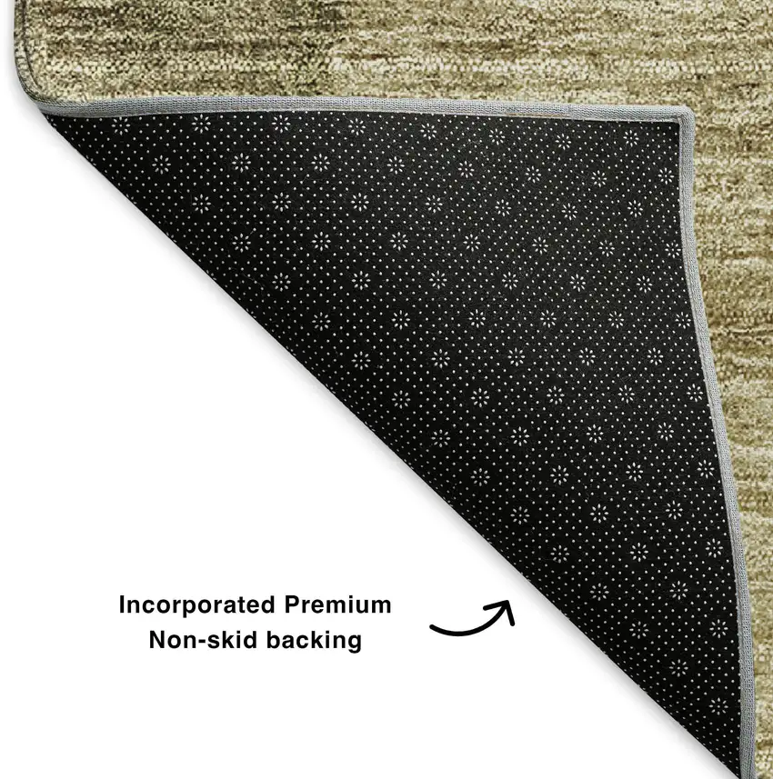 Taupe And Beige Ombre Washable Area Rug With UV Protection Photo 7