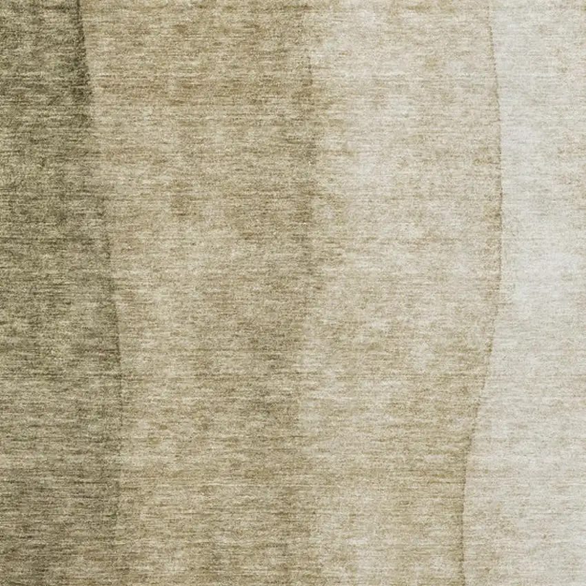 Taupe And Beige Ombre Washable Area Rug With UV Protection Photo 3