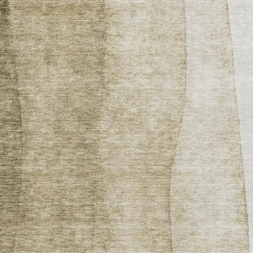 Taupe And Beige Ombre Washable Area Rug With UV Protection Photo 7