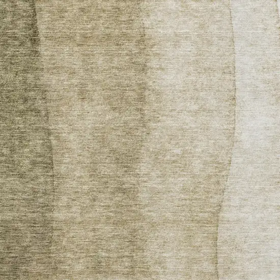 Taupe And Beige Ombre Washable Area Rug With UV Protection Photo 3