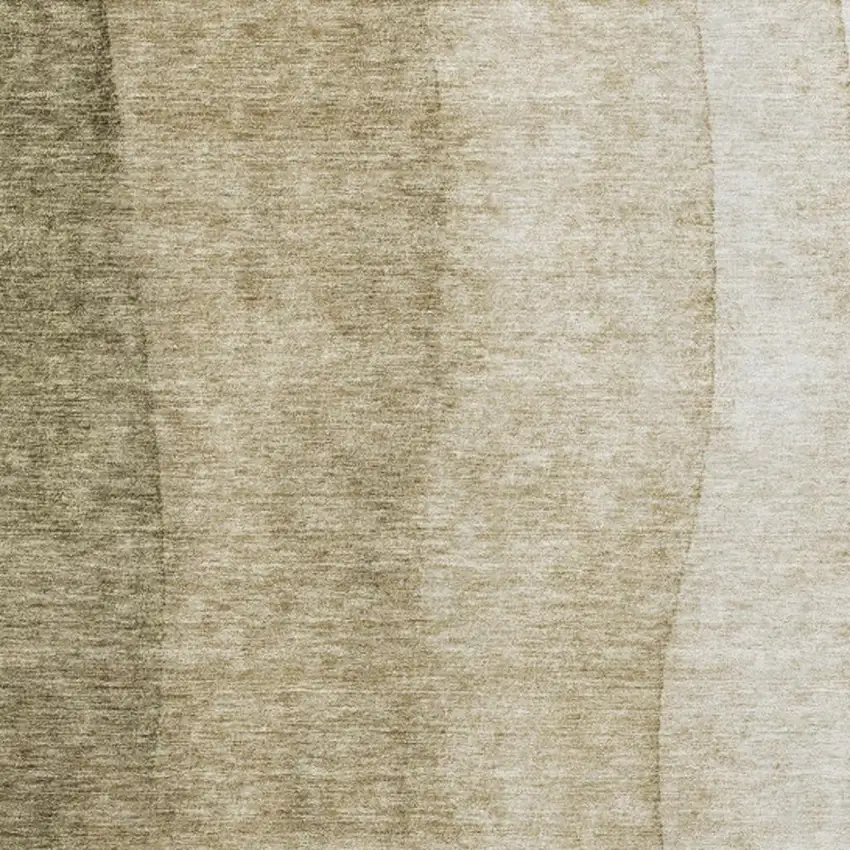 Taupe And Beige Ombre Washable Area Rug With UV Protection Photo 3