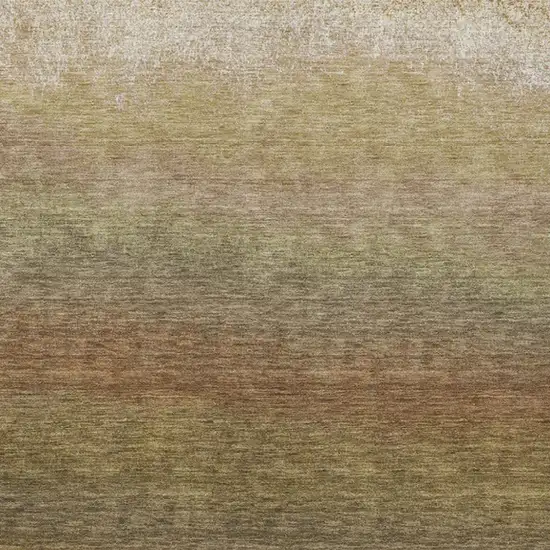 Taupe And Beige Ombre Washable Indoor Outdoor Area Rug Photo 3