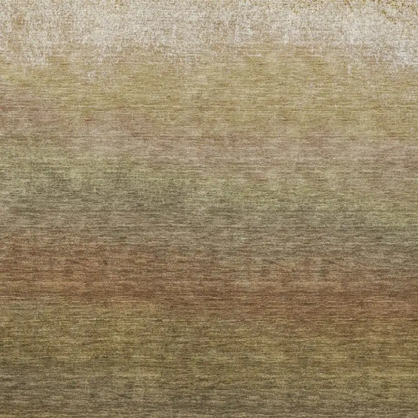 Taupe And Beige Ombre Washable Indoor Outdoor Area Rug Photo 3