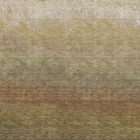Taupe And Beige Ombre Washable Indoor Outdoor Area Rug Photo 3